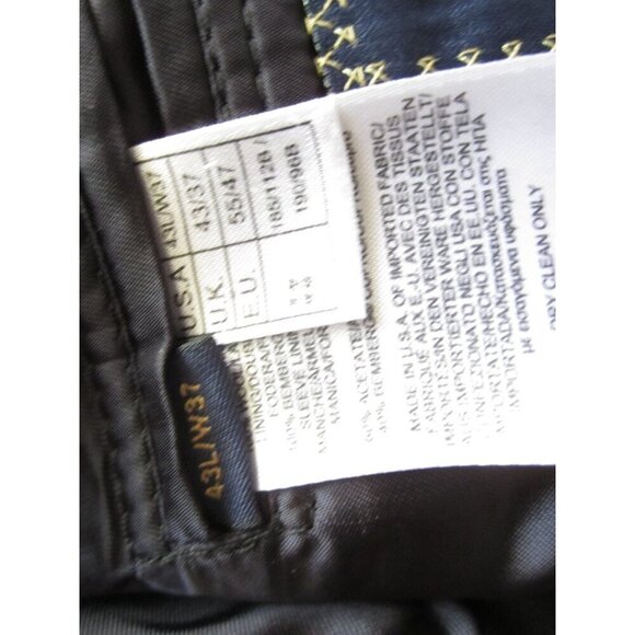 Men's Brooks Brothers Saxxon 1818 Wool 2 Button Suit Jacket Sz 43L x 37W (MJ32) - Picture 13 of 14